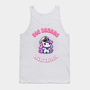 Big Dreams Yacht Captain Unicorn | Dream Big! Tank Top